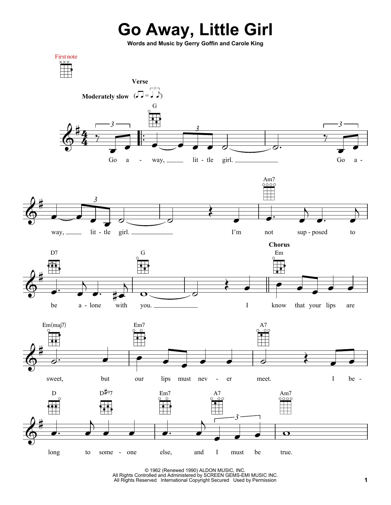 Download Donny Osmond Go Away, Little Girl Sheet Music and learn how to play French Horn PDF digital score in minutes