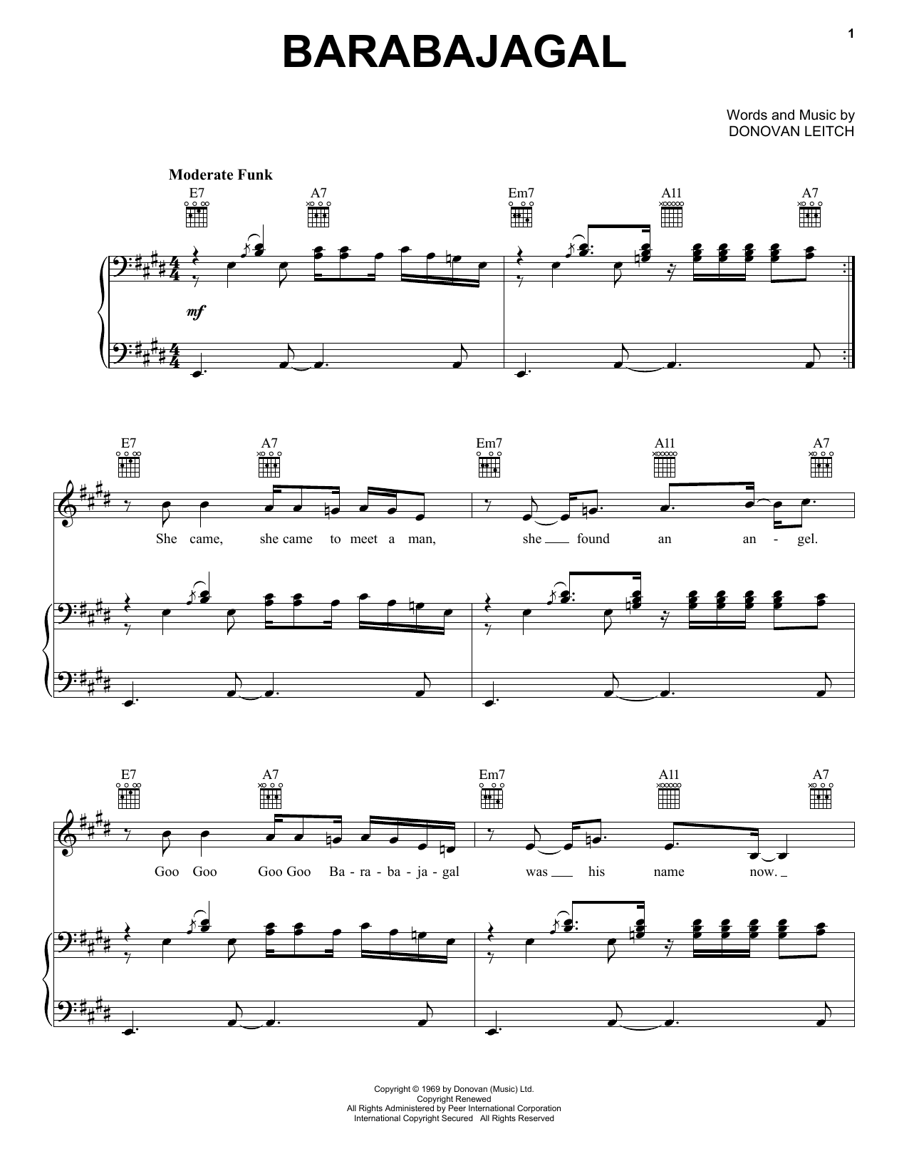 Download Donovan Barabajagal Sheet Music and learn how to play Lyrics & Chords PDF digital score in minutes