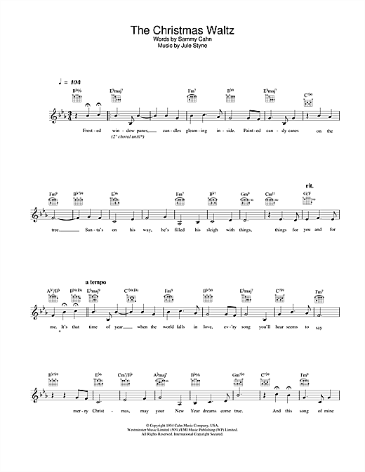 doris-day-the-christmas-waltz-sheet-music-notes-download-printable