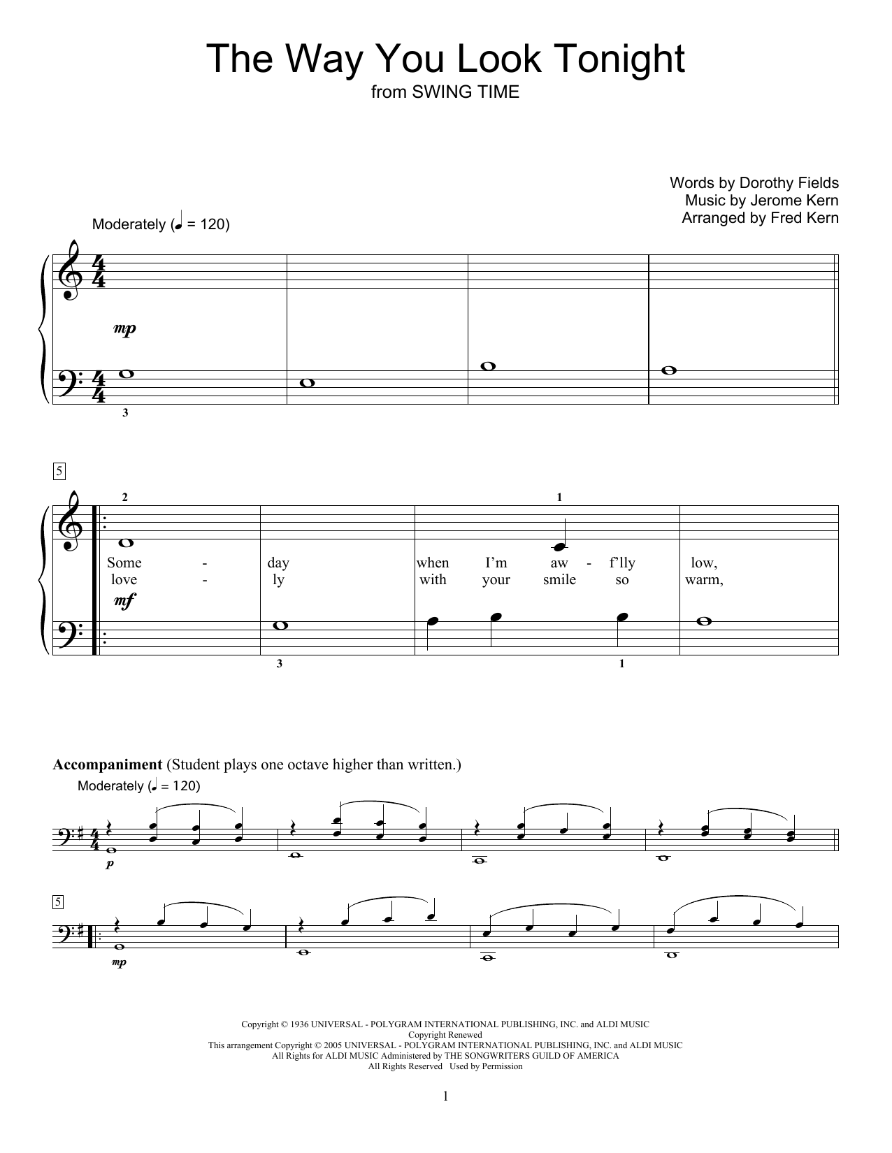 Download Phillip Keveren The Way You Look Tonight Sheet Music and learn how to play Easy Piano PDF digital score in minutes