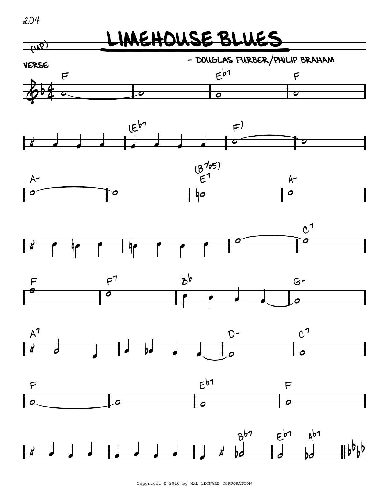 Download Douglas Furber Limehouse Blues (arr. Robert Rawlins) Sheet Music and learn how to play Real Book – Melody, Lyrics & Chords PDF digital score in minutes