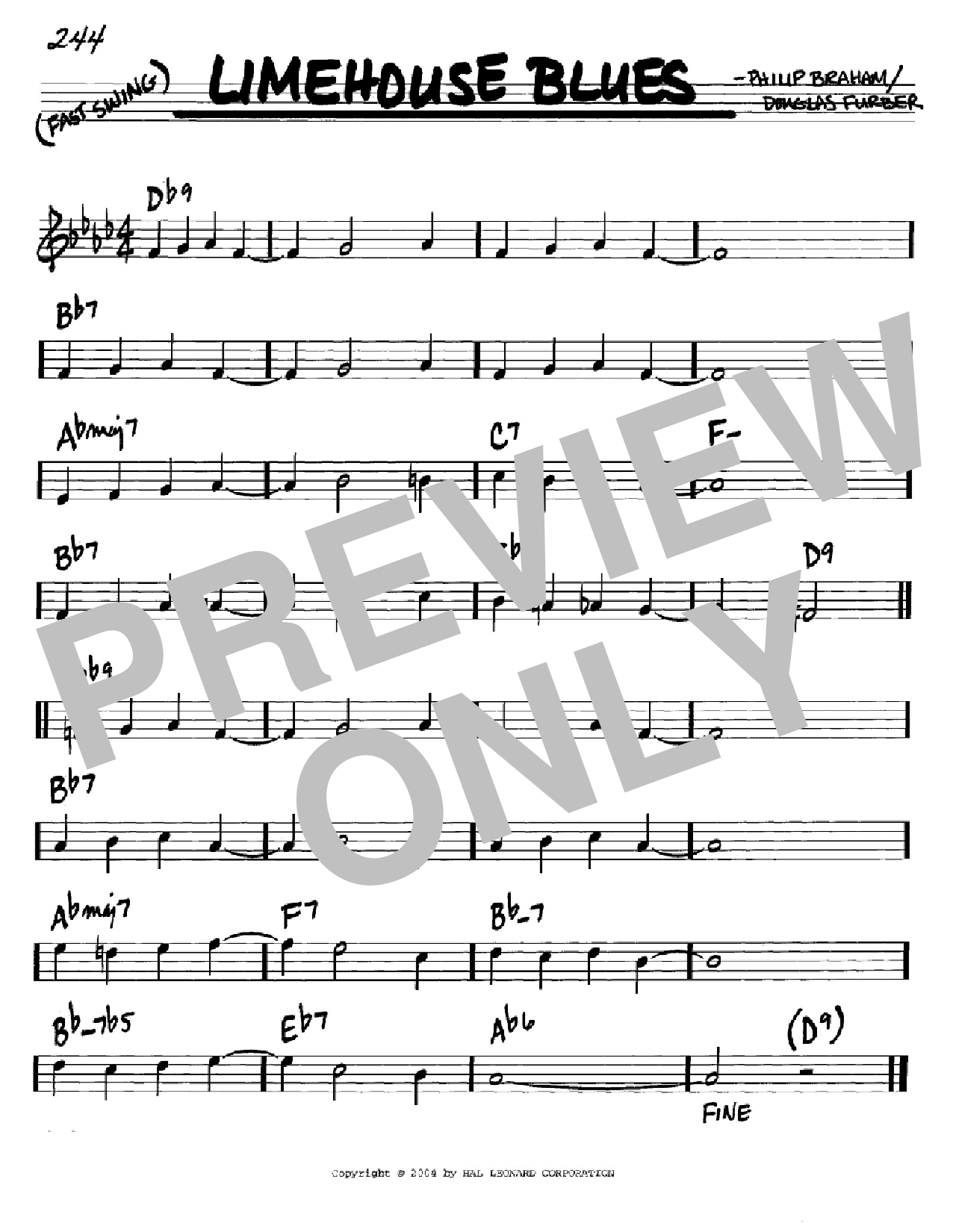 Download Douglas Furber Limehouse Blues Sheet Music and learn how to play Real Book - Melody, Lyrics & Chords - C Instruments PDF digital score in minutes