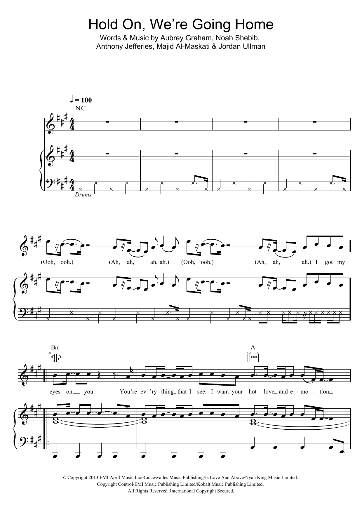Download Drake Hold On, We're Going Home Sheet Music and learn how to play Trumpet PDF digital score in minutes