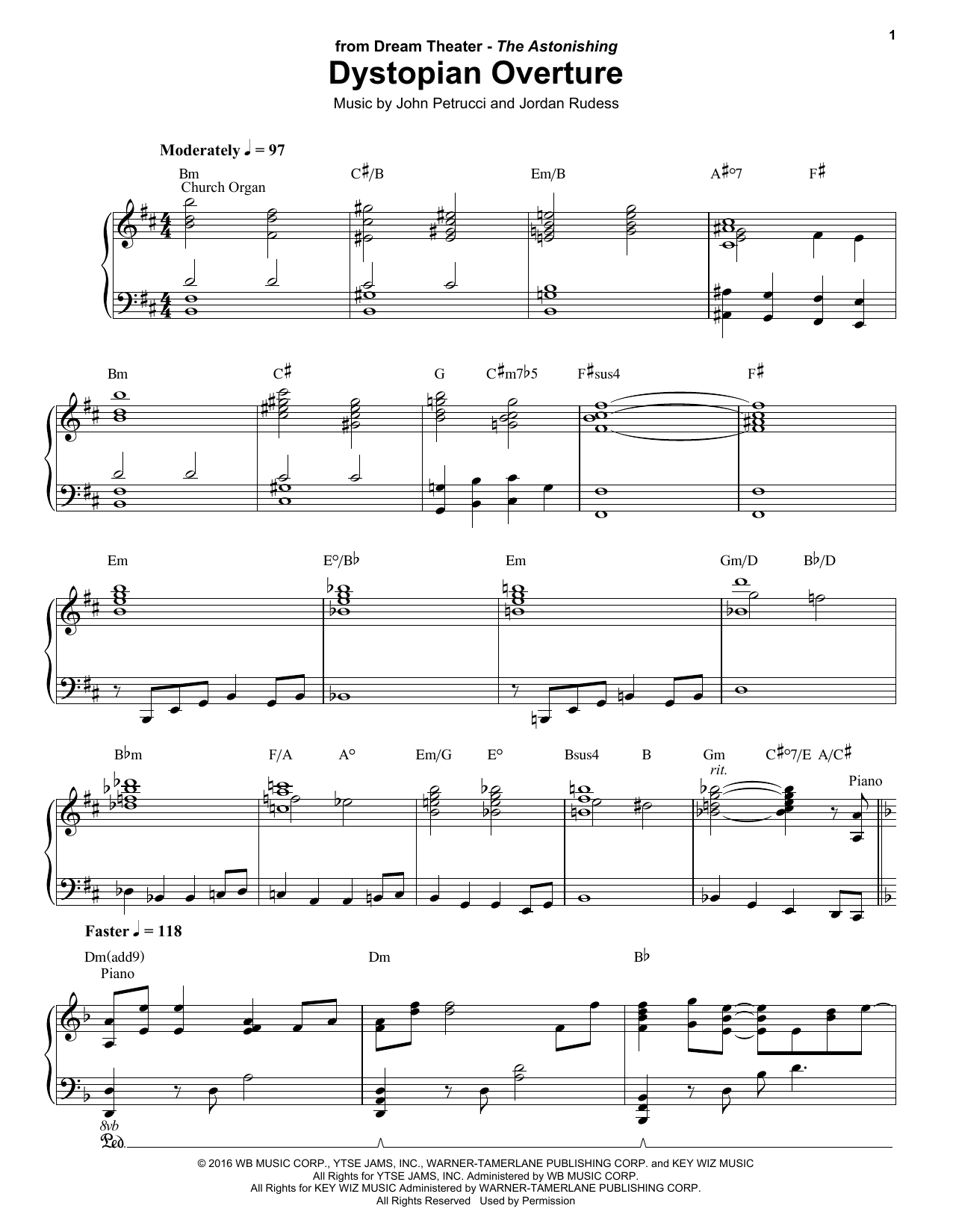 Download Dream Theater Dystopian Overture Sheet Music and learn how to play Guitar Tab PDF digital score in minutes