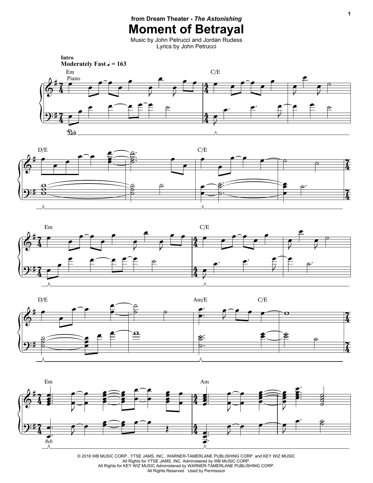 Download Dream Theater Moment Of Betrayal Sheet Music and learn how to play Guitar Tab PDF digital score in minutes