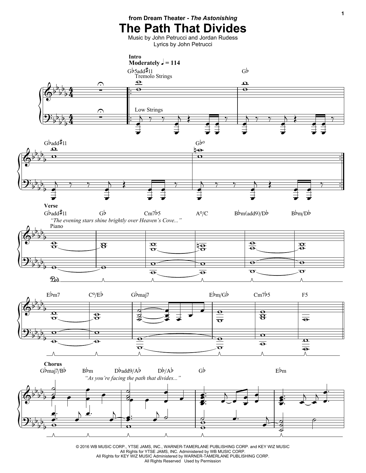 Download Dream Theater The Path That Divides Sheet Music and learn how to play Keyboard Transcription PDF digital score in minutes