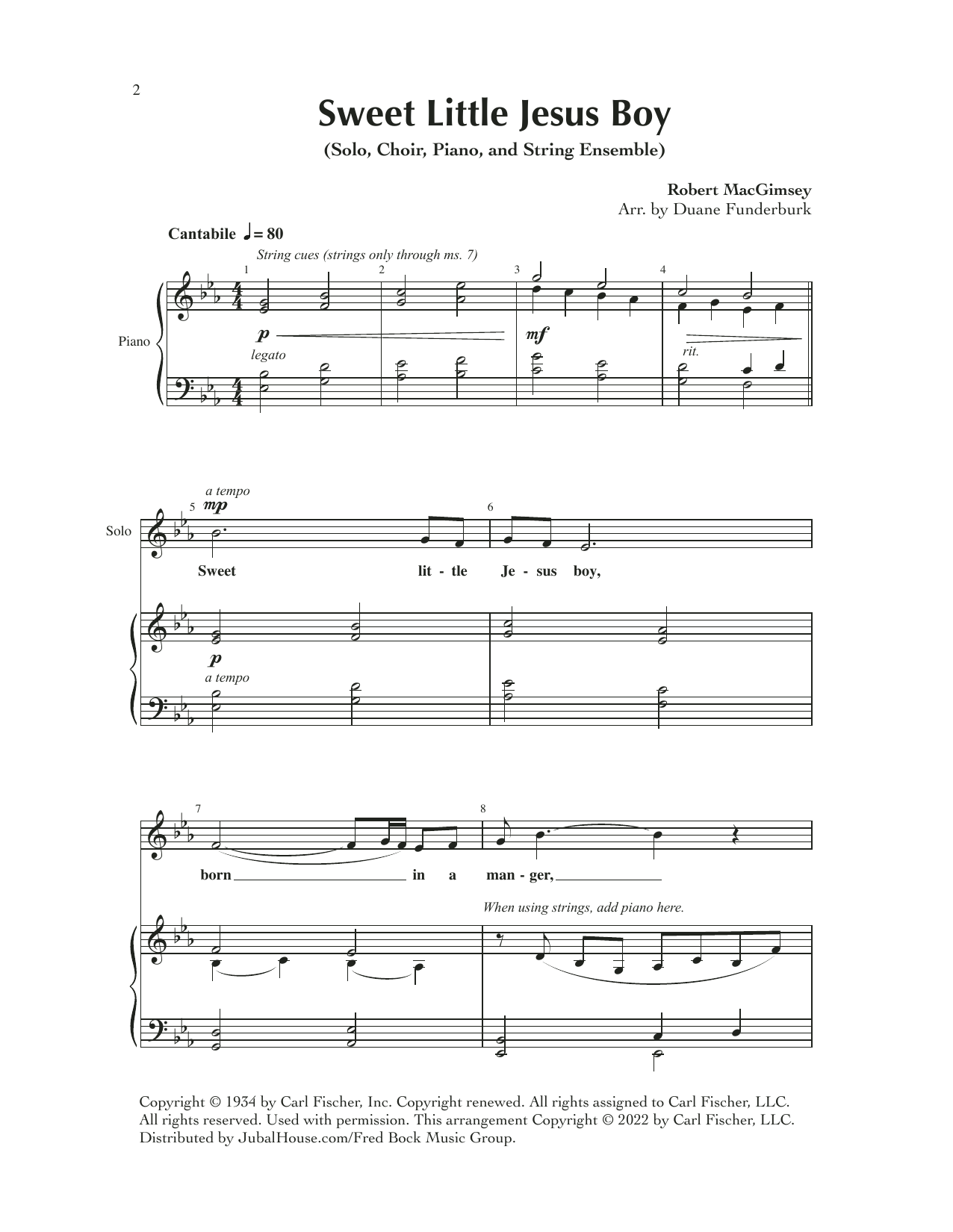 Download Duane Funderburk Sweet Little Jesus Boy Sheet Music and learn how to play SATB Choir PDF digital score in minutes