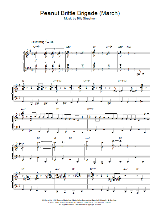 Download Billy Strayhorn Peanut Brittle Brigade (From The Nutcracker Suite) Sheet Music and learn how to play Piano PDF digital score in minutes