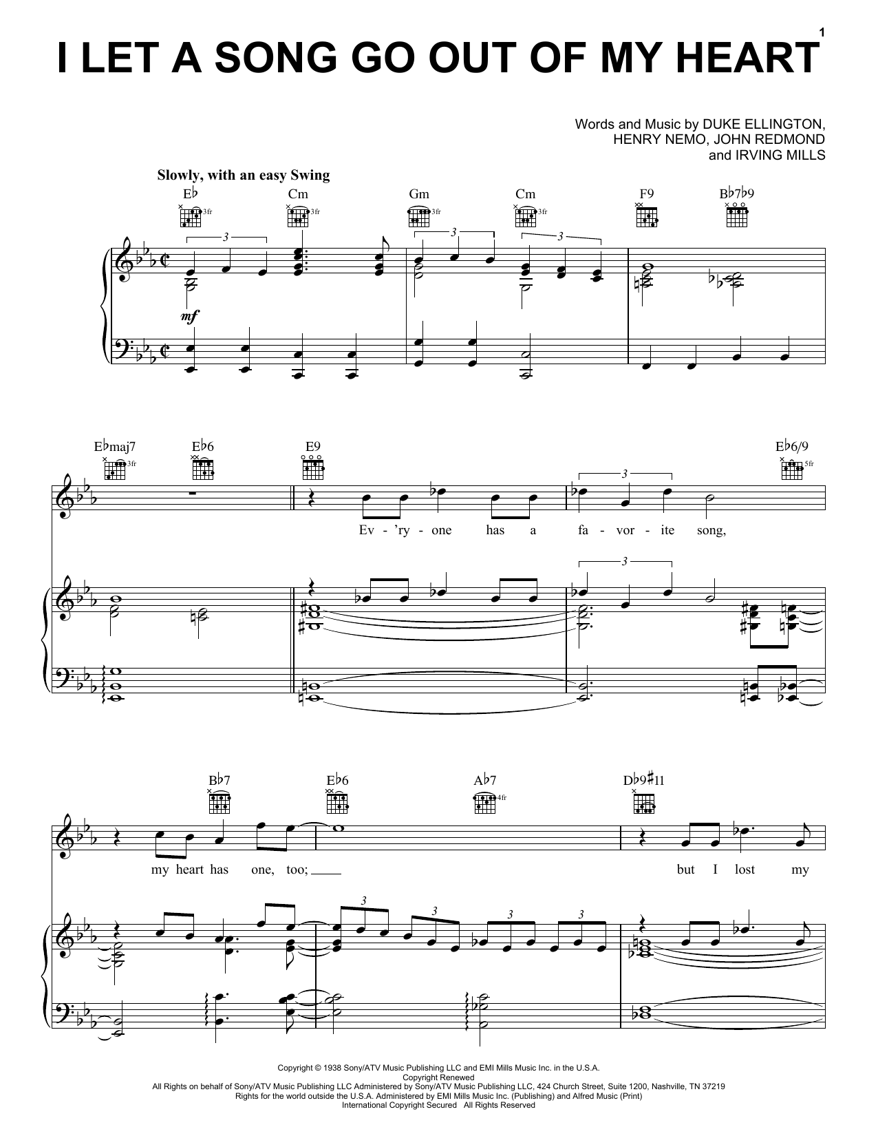 Download Duke Ellington Sheet Music and learn how to play Piano, Vocal & Guitar (Right-Hand Melody) PDF score in minutes