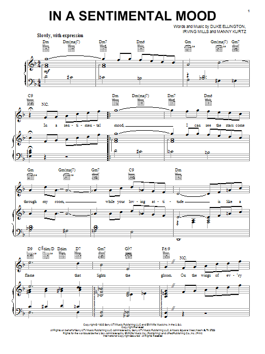 Download Duke Ellington In A Sentimental Mood Sheet Music and learn how to play Trumpet PDF digital score in minutes