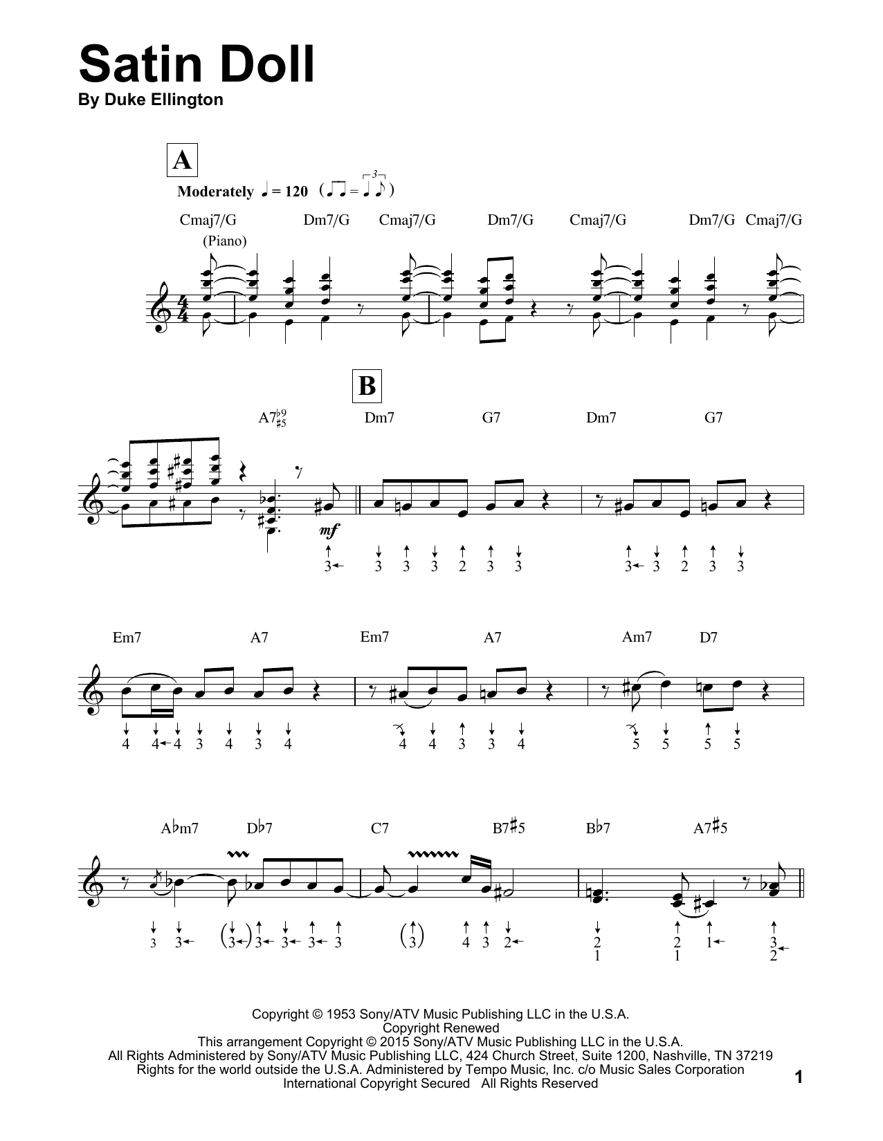 Download Duke Ellington Satin Doll (arr. Will Galison) Sheet Music and learn how to play Harmonica PDF digital score in minutes