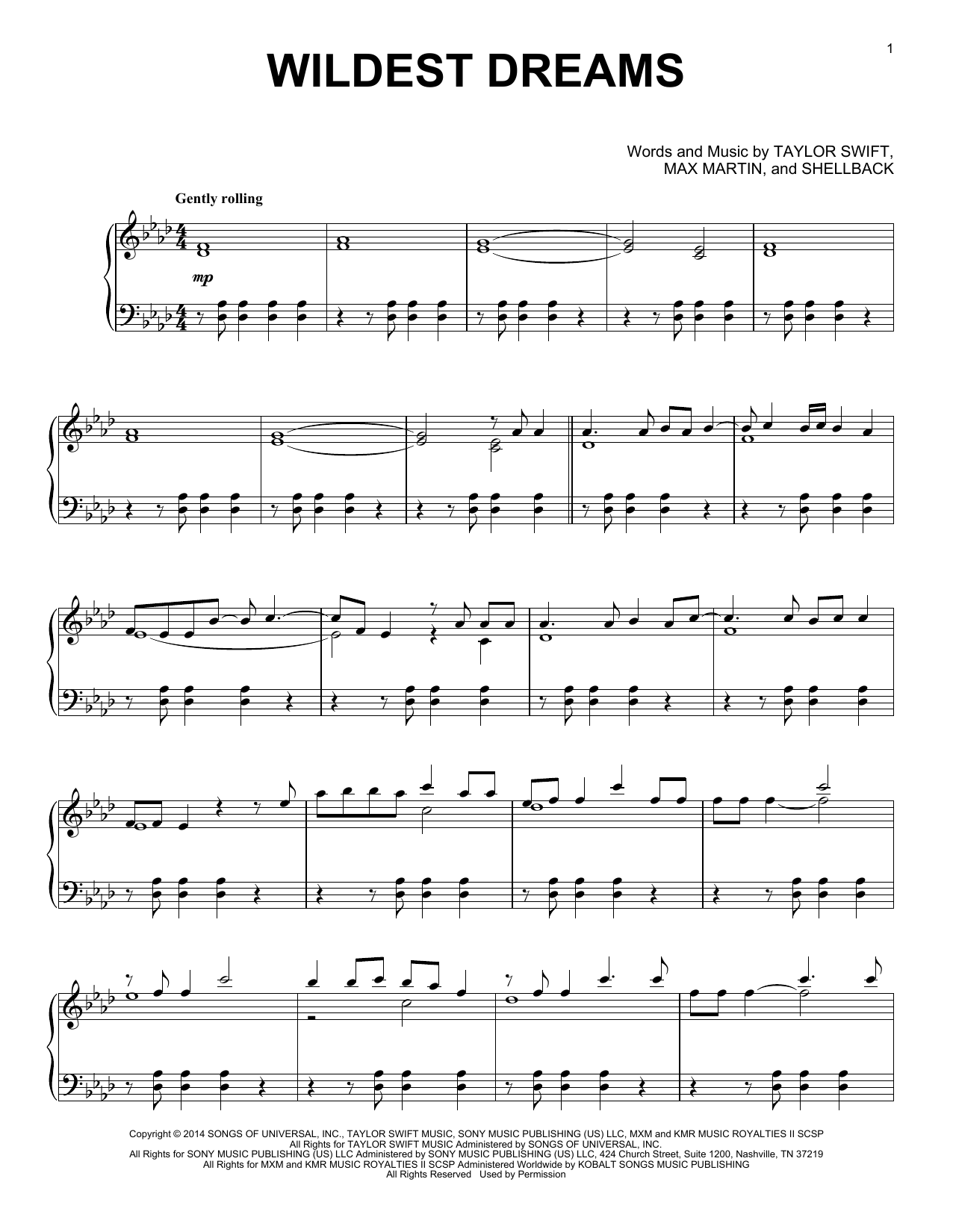 Download Duomo Wildest Dreams (from the Netflix series Bridgerton) Sheet Music and learn how to play Piano Solo PDF digital score in minutes