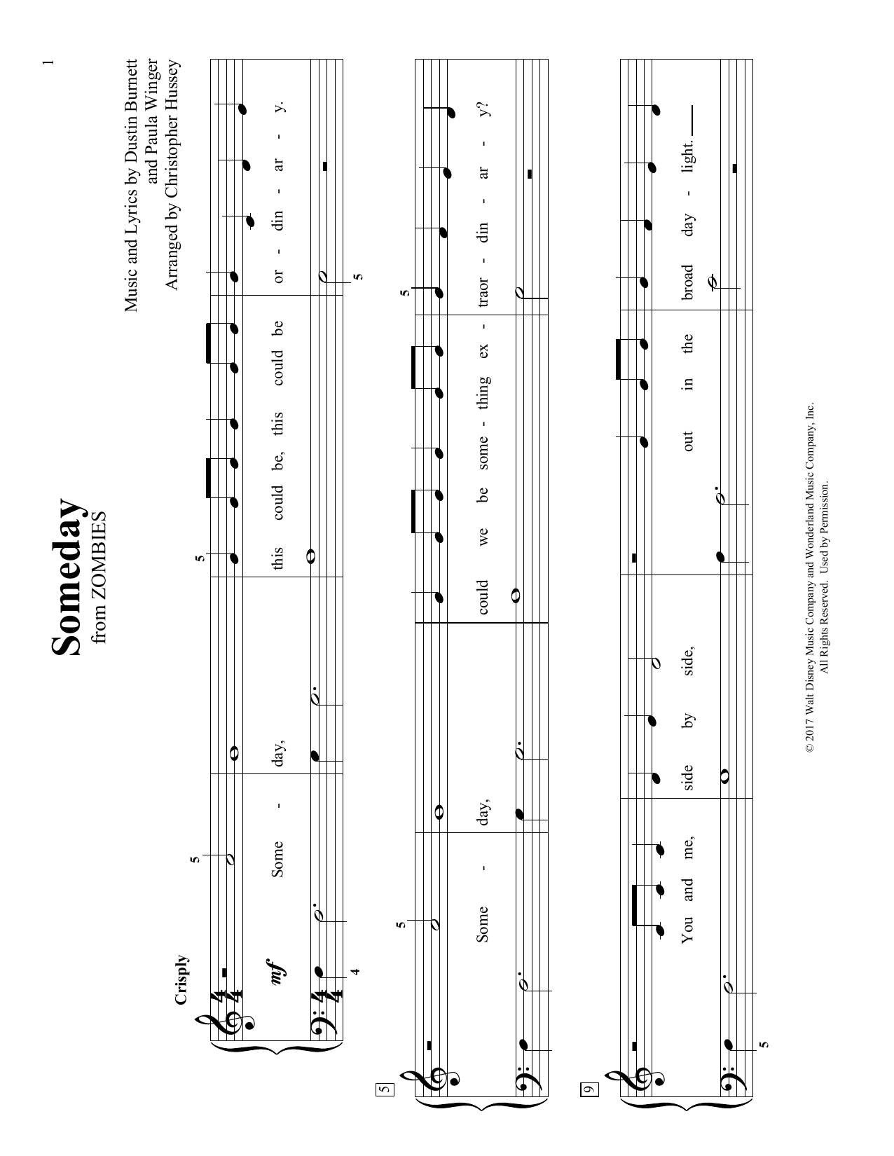 Download Dustin Burnett Someday (arr. Christopher Hussey) Sheet Music and learn how to play Educational Piano PDF digital score in minutes