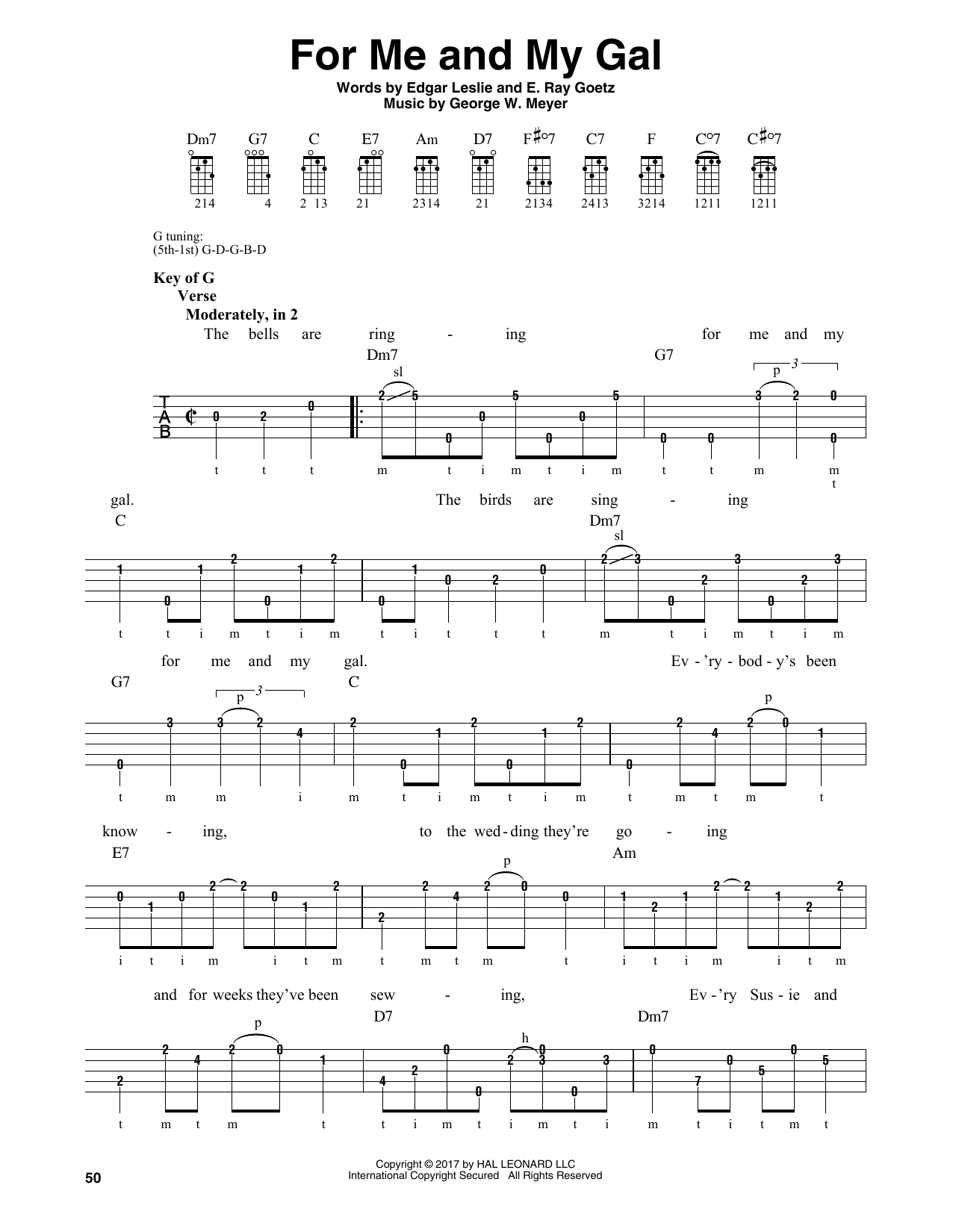 Download E. Ray Goetz For Me And My Gal Sheet Music and learn how to play Melody Line, Lyrics & Chords PDF digital score in minutes