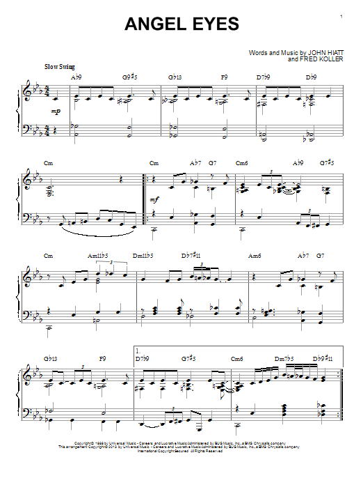 Download Earl Brent Angel Eyes Sheet Music and learn how to play Piano PDF digital score in minutes