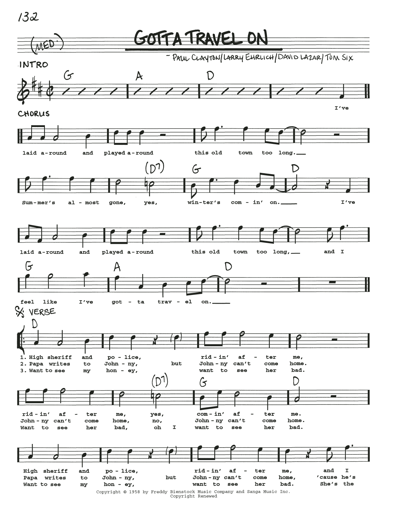 Download Earl Scruggs Gotta Travel On Sheet Music and learn how to play Real Book – Melody, Lyrics & Chords PDF digital score in minutes