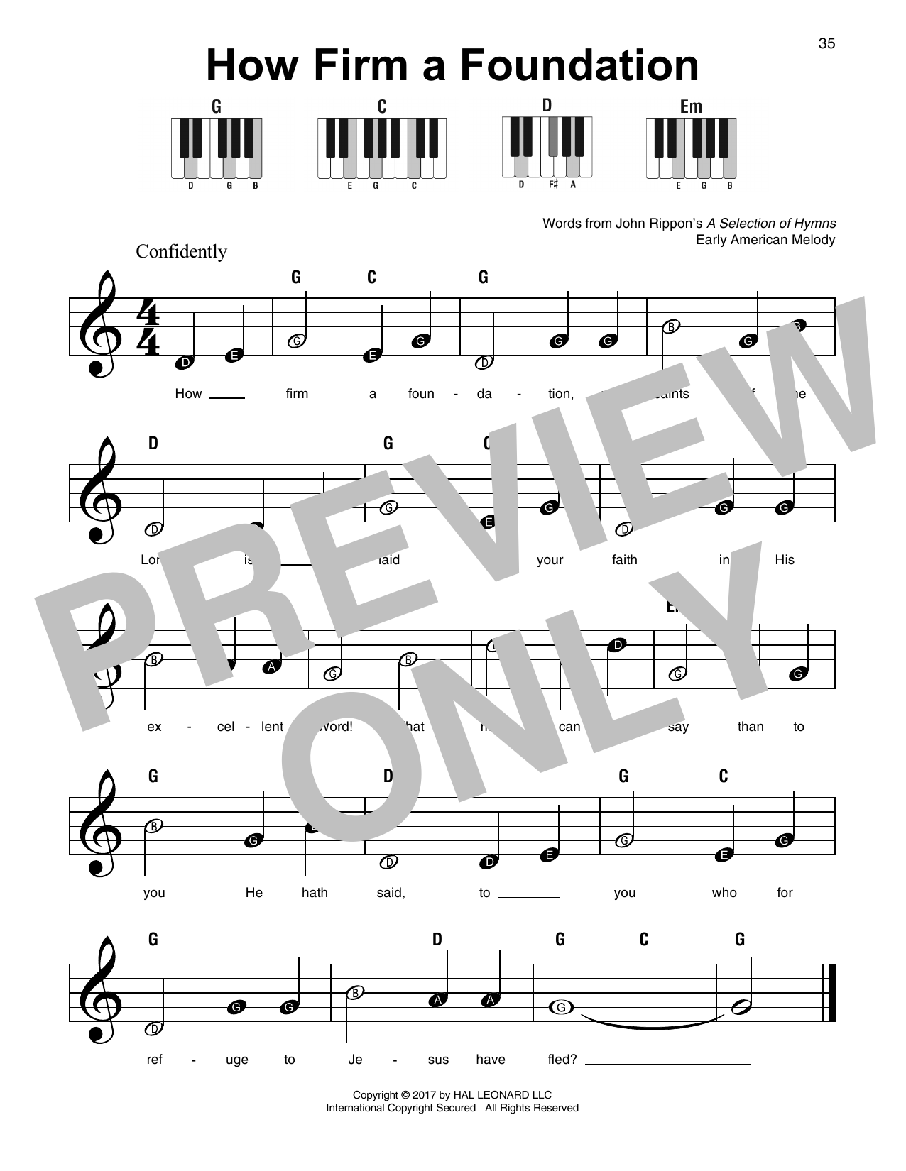 Download John Rippon How Firm A Foundation Sheet Music and learn how to play SPREP PDF digital score in minutes