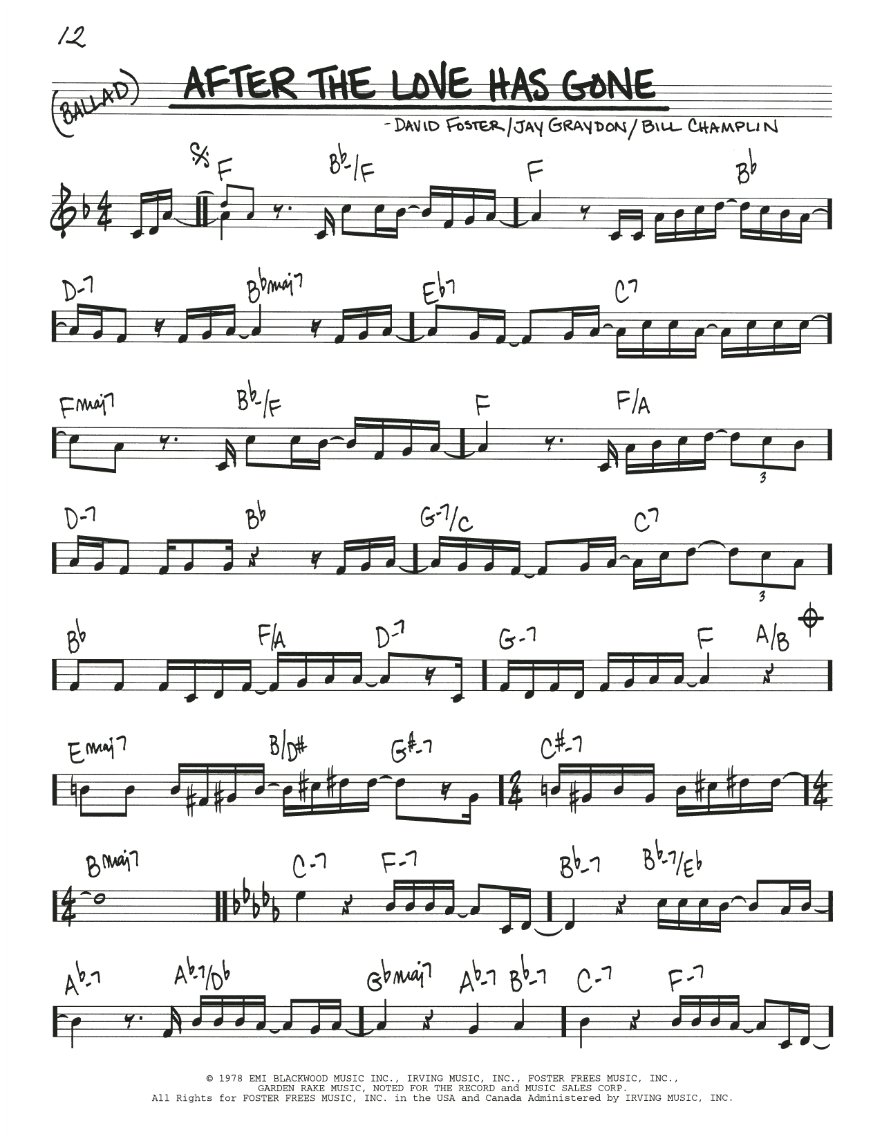 Download Earth, Wind & Fire After The Love Has Gone Sheet Music and learn how to play Piano, Vocal & Guitar (Right-Hand Melody) PDF digital score in minutes