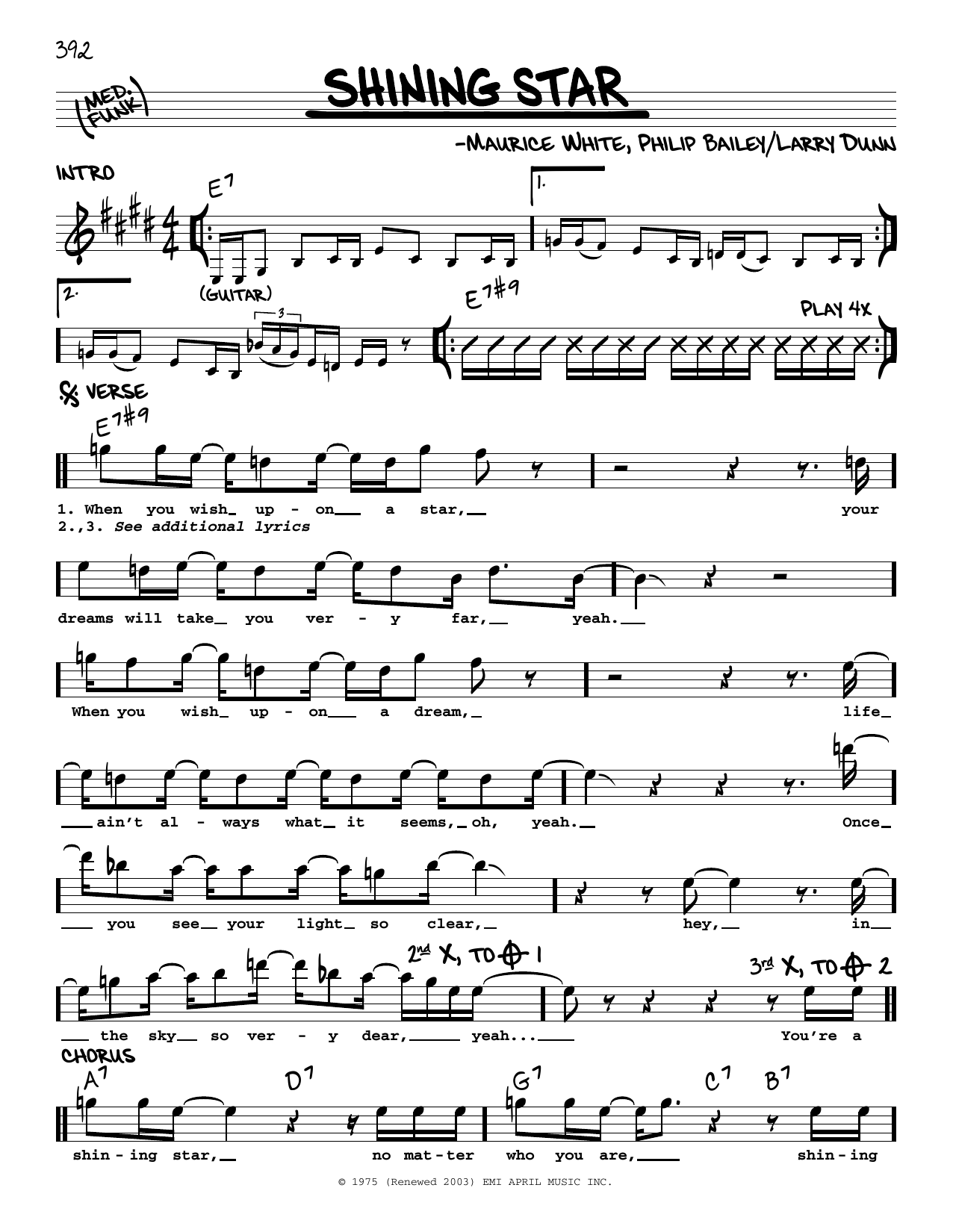 Download Earth, Wind & Fire Shining Star Sheet Music and learn how to play Drums Transcription PDF digital score in minutes