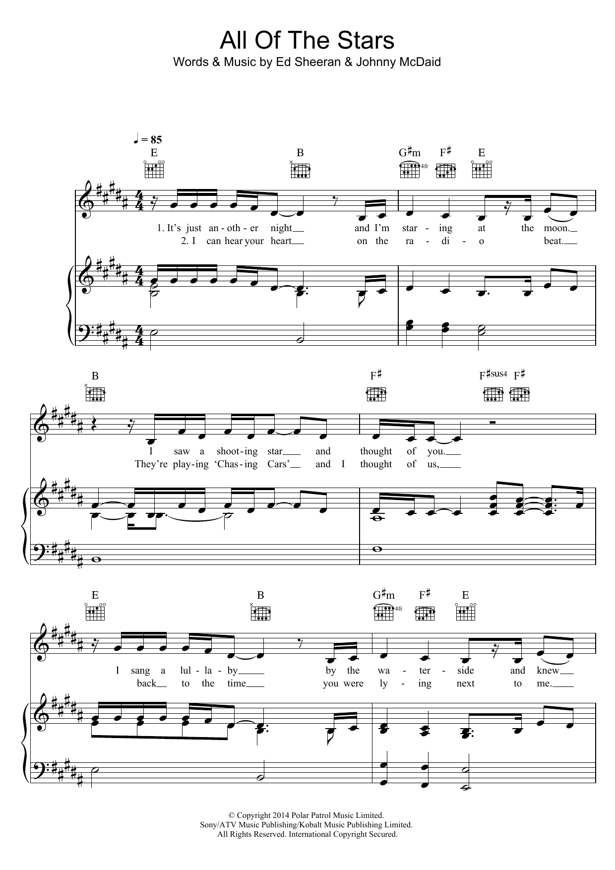 Download Ed Sheeran All Of The Stars Sheet Music and learn how to play Clarinet PDF digital score in minutes