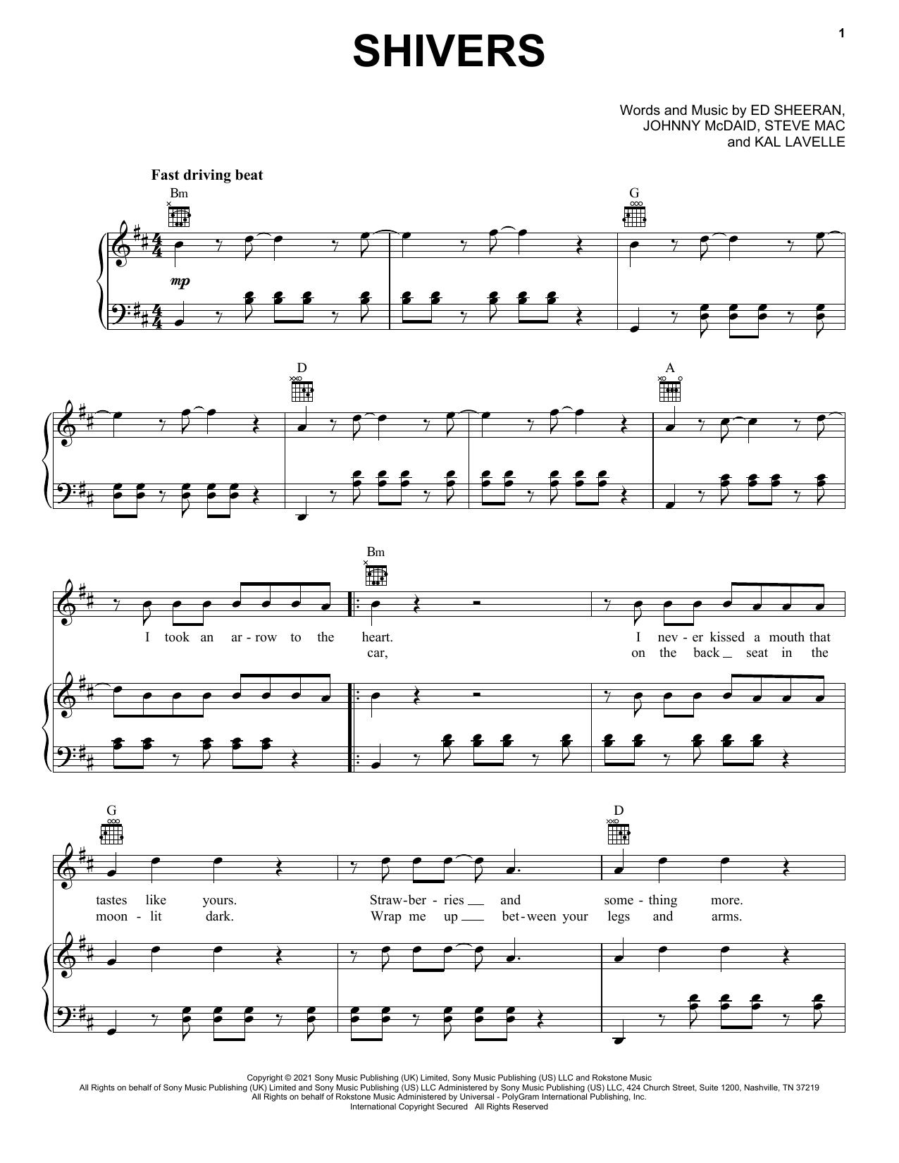 Download Ed Sheeran Shivers Sheet Music and learn how to play Ukulele PDF digital score in minutes