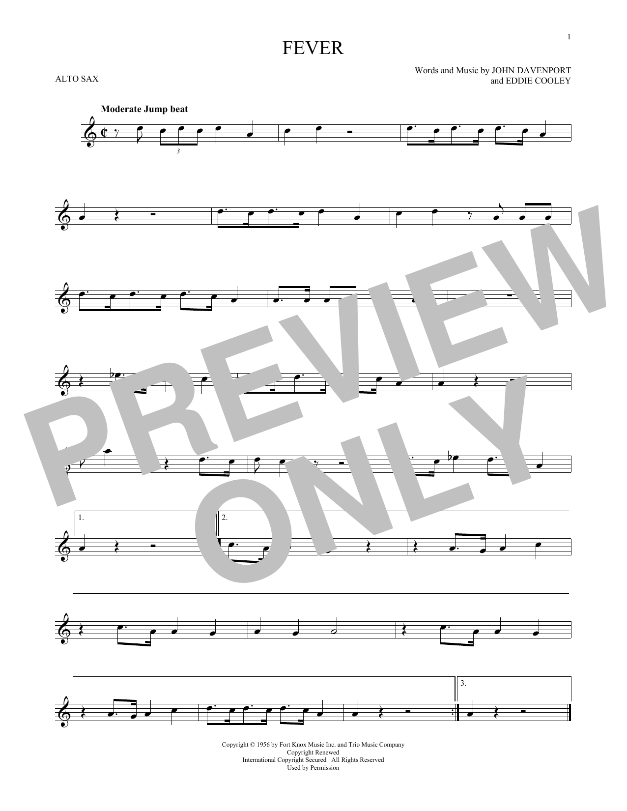 Download Eddie Cooley Fever Sheet Music and learn how to play Trumpet PDF digital score in minutes