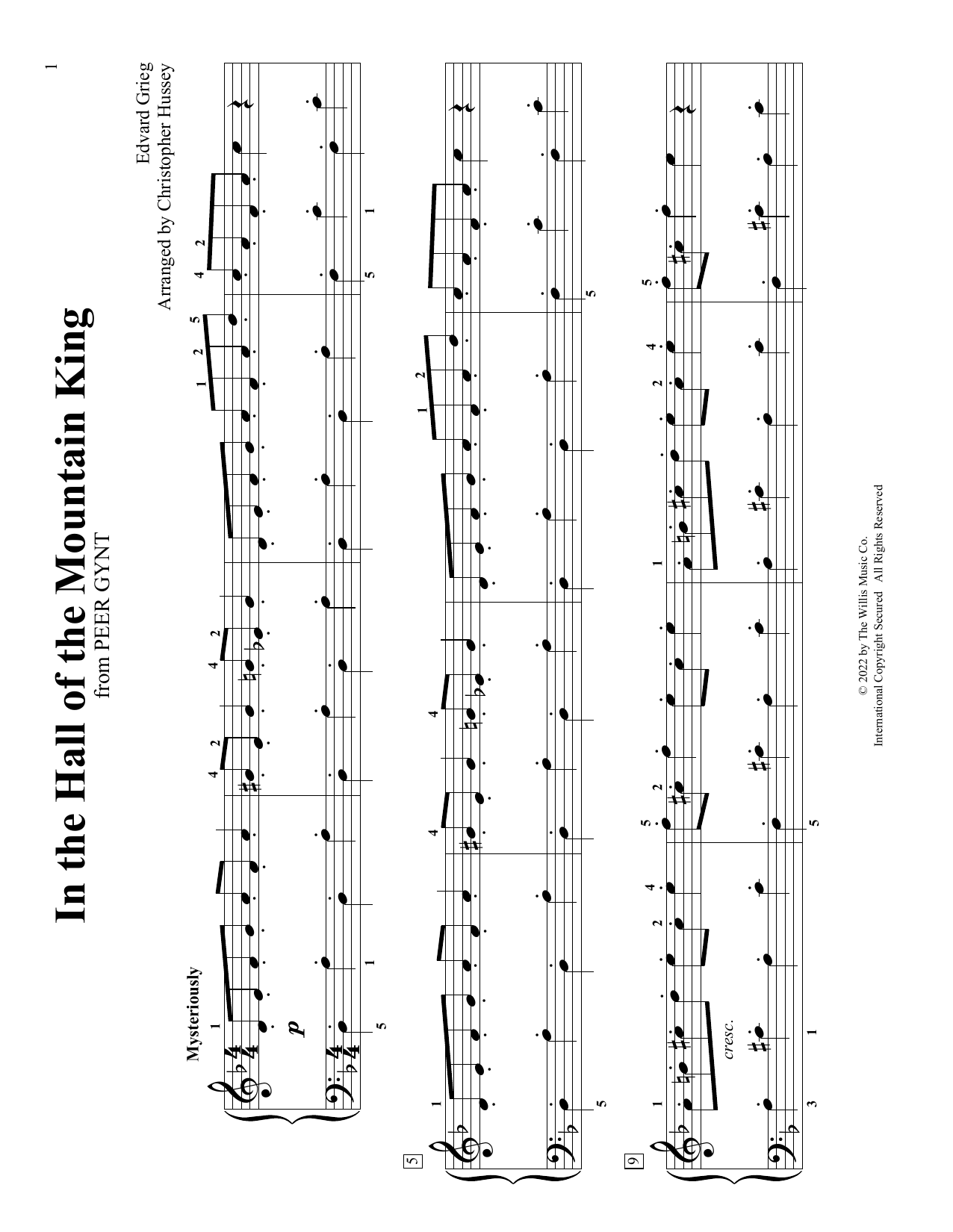 Download Edvard Grieg In The Hall Of The Mountain King (arr. Christopher Hussey) Sheet Music and learn how to play Educational Piano PDF digital score in minutes