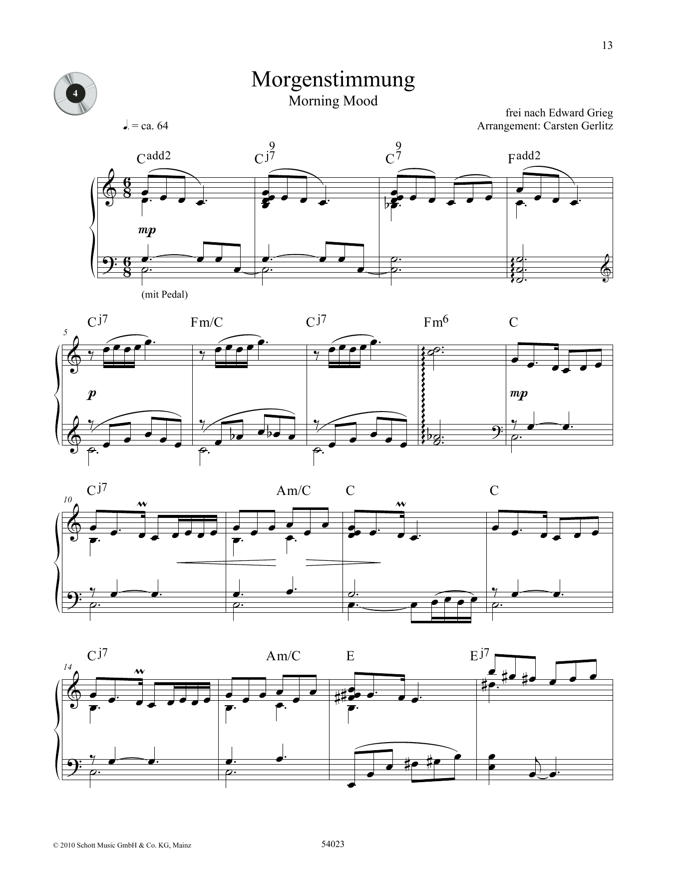 Download Edvard Grieg Morning Mood Sheet Music and learn how to play Piano Solo PDF digital score in minutes