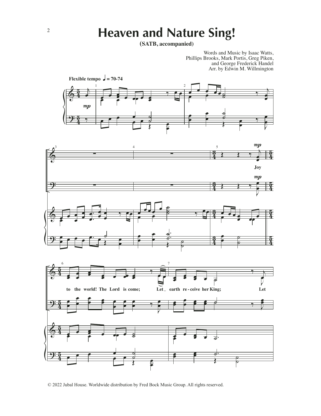 Download Edwin M. Willmington Heaven and Nature Sing! Sheet Music and learn how to play SATB Choir PDF digital score in minutes