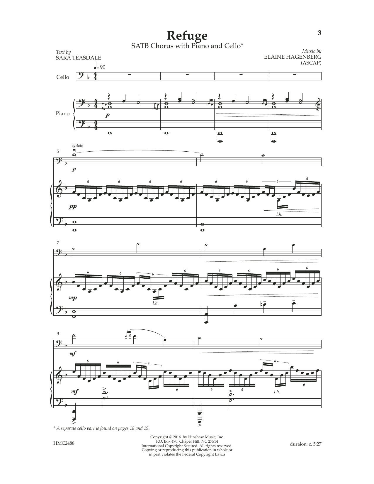 Download Elaine Hagenberg Refuge Sheet Music and learn how to play SSAA Choir PDF digital score in minutes