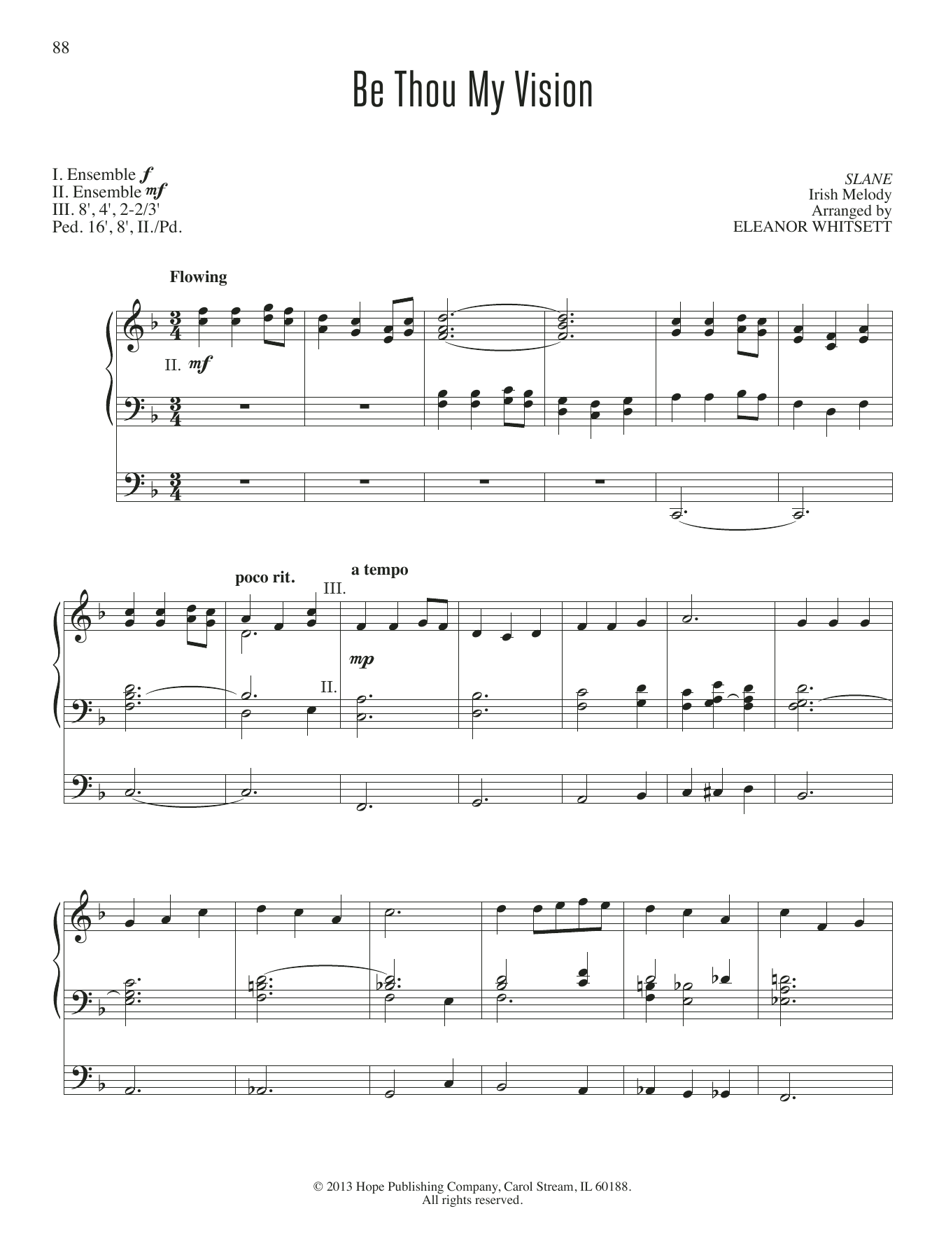 Download Eleanor Whitsett Be Thou My Vision Sheet Music and learn how to play Organ PDF digital score in minutes