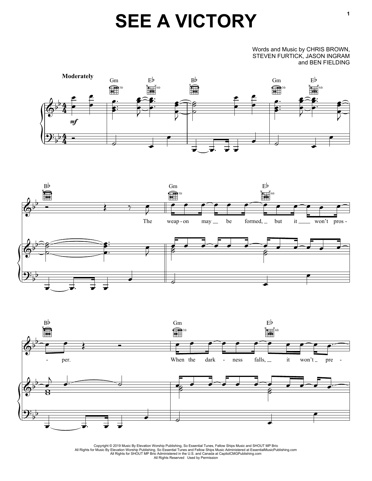 Download Elevation Worship See A Victory Sheet Music and learn how to play Violin Solo PDF digital score in minutes