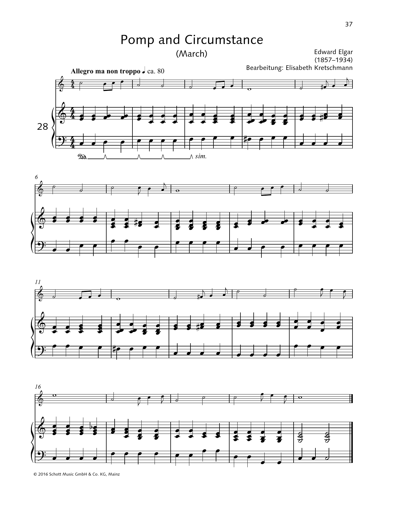 Download Elisabeth Kretschmann Pomp And Circumstance Sheet Music and learn how to play Woodwind Solo PDF digital score in minutes