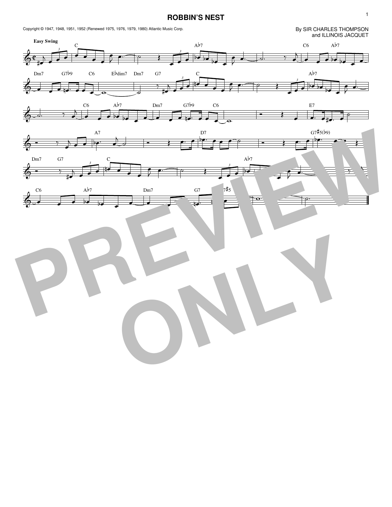 Download Ella Fitzgerald & Count Basie Robbins Nest Sheet Music and learn how to play Lead Sheet / Fake Book PDF digital score in minutes