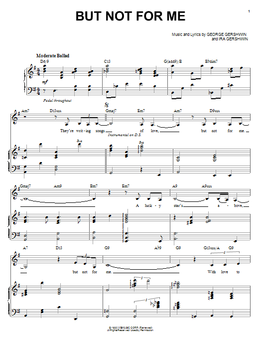Download Ella Fitzgerald But Not For Me Sheet Music and learn how to play Piano & Vocal PDF digital score in minutes