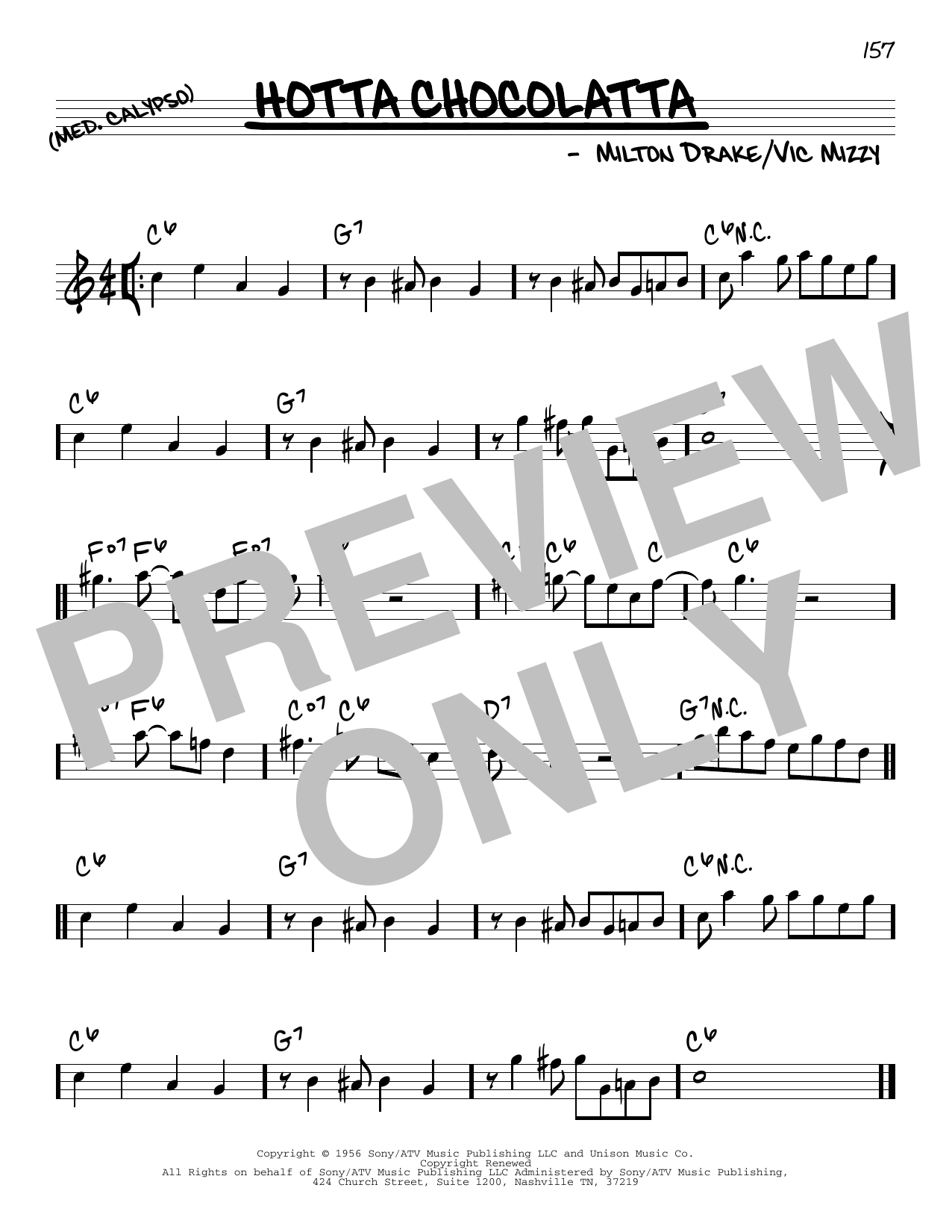 Download Ella Fitzgerald Hotta Chocolatta Sheet Music and learn how to play Real Book – Melody & Chords PDF digital score in minutes