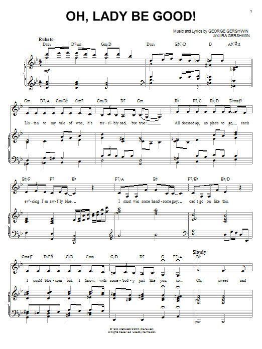 Download Ella Fitzgerald Oh, Lady Be Good! Sheet Music and learn how to play Piano & Vocal PDF digital score in minutes