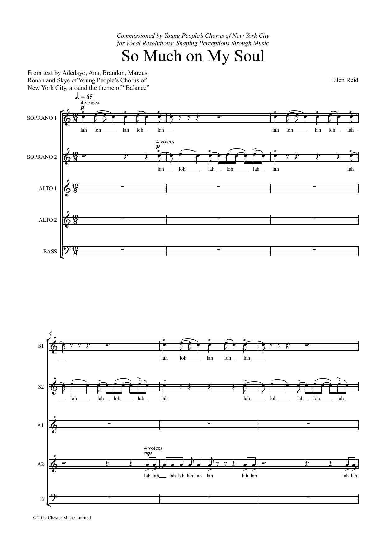 Download Ellen Reid So Much On My Soul Sheet Music and learn how to play Choir PDF digital score in minutes