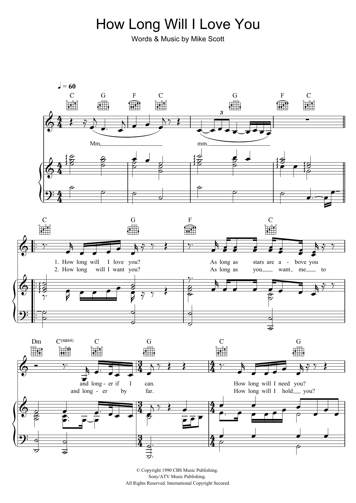 Download Ellie Goulding How Long Will I Love You Sheet Music and learn how to play Very Easy Piano PDF digital score in minutes