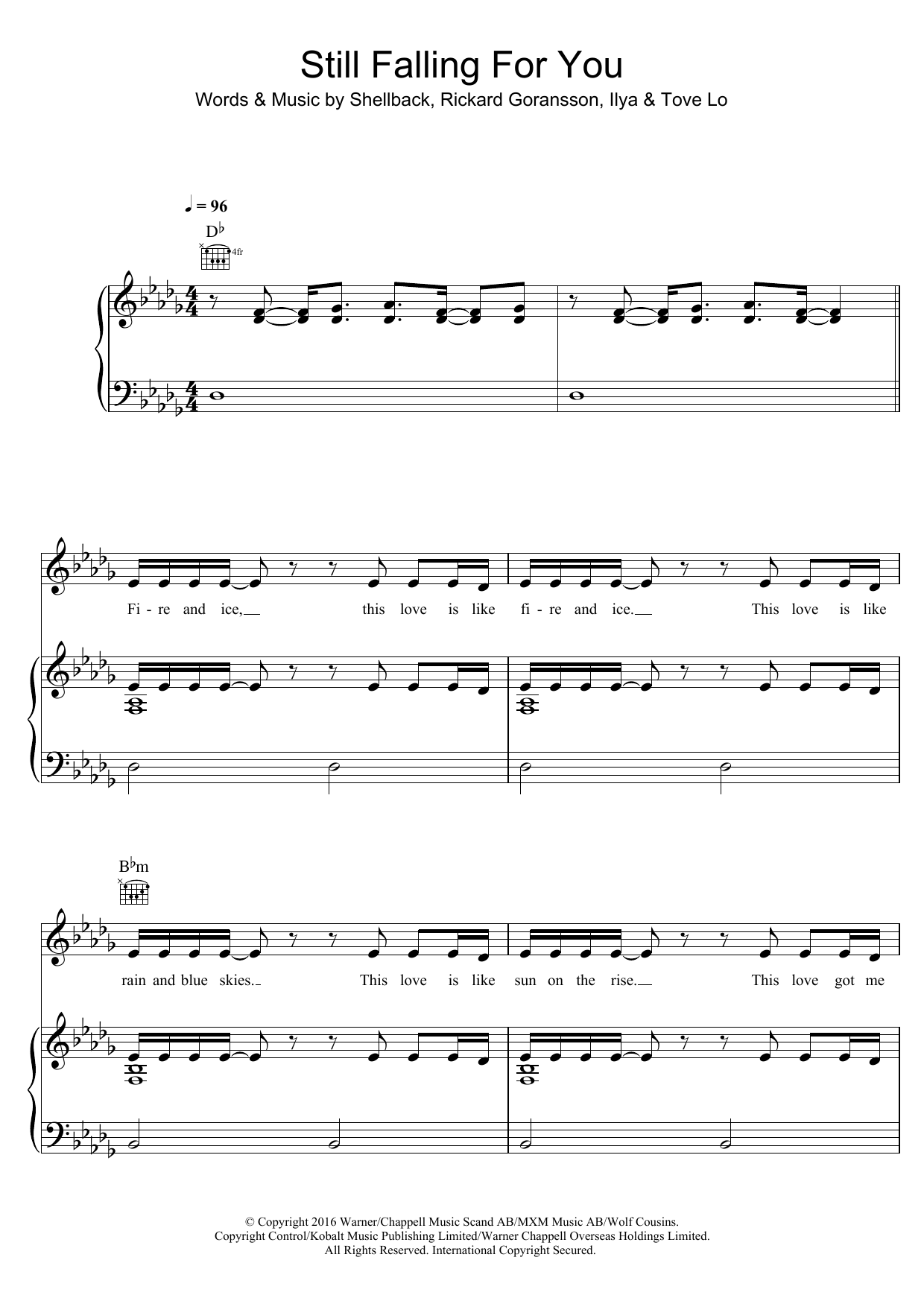 Download Ellie Goulding Still Falling For You Sheet Music and learn how to play Piano, Vocal & Guitar (Right-Hand Melody) PDF digital score in minutes