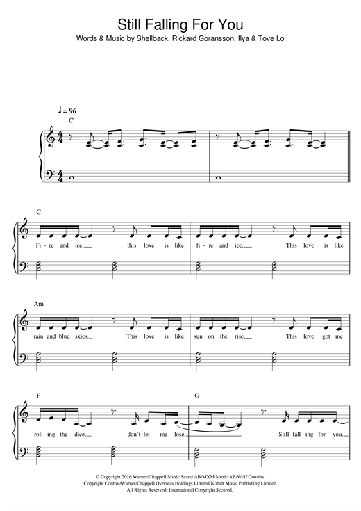 Download Ellie Goulding Sheet Music and learn how to play Piano, Vocal & Guitar (Right-Hand Melody) PDF score in minutes