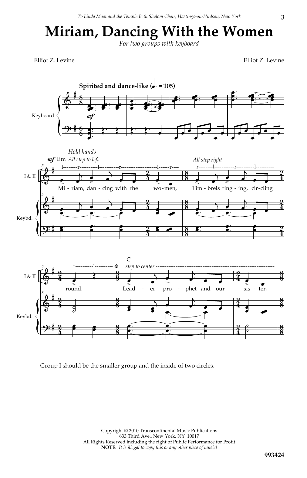 Download Elliot Z. Levine Miriam, Dancing with the Women Sheet Music and learn how to play Choir PDF digital score in minutes