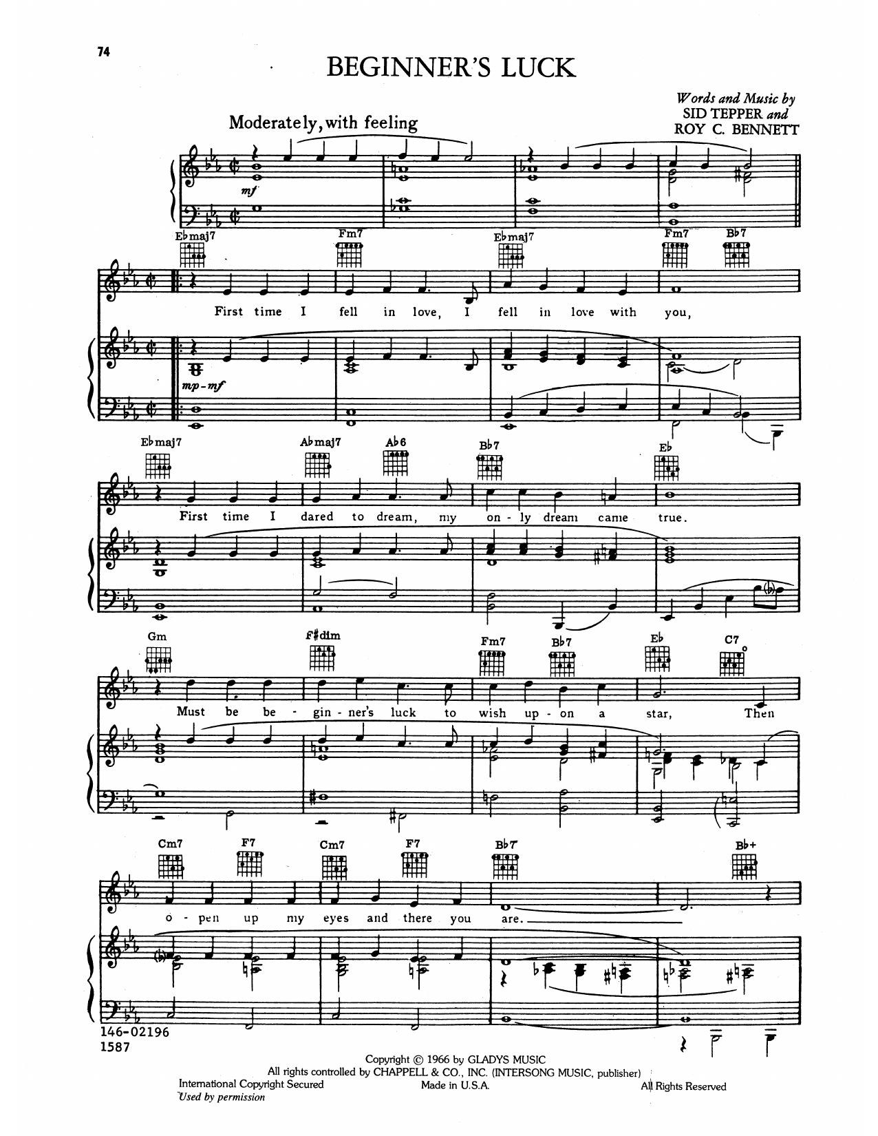 Download Elvis Presley Beginner's Luck Sheet Music and learn how to play Piano, Vocal & Guitar Chords (Right-Hand Melody) PDF digital score in minutes