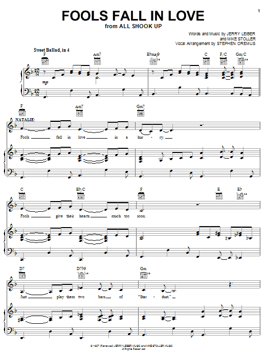 Download Elvis Presley Fools Fall In Love Sheet Music and learn how to play Piano, Vocal & Guitar (Right-Hand Melody) PDF digital score in minutes