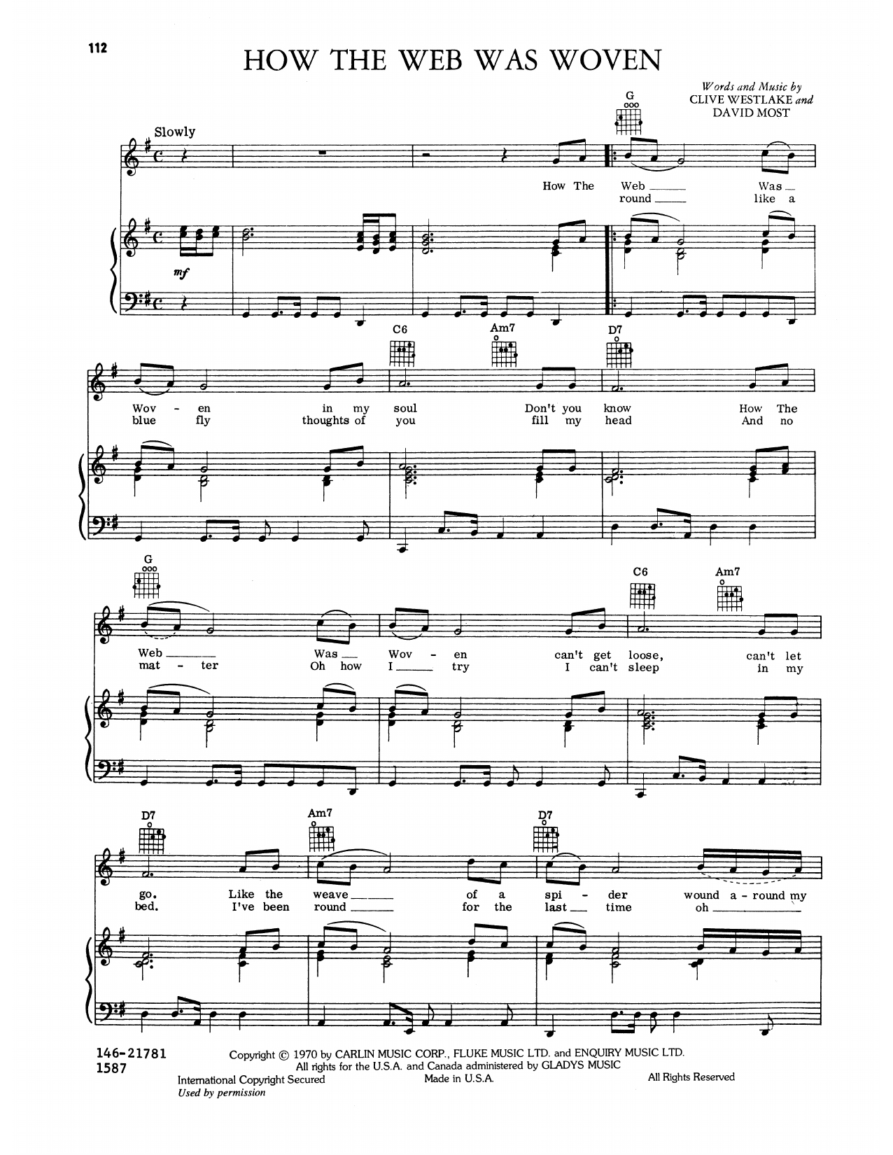 Download Elvis Presley How The Web Was Woven Sheet Music and learn how to play Piano, Vocal & Guitar Chords (Right-Hand Melody) PDF digital score in minutes