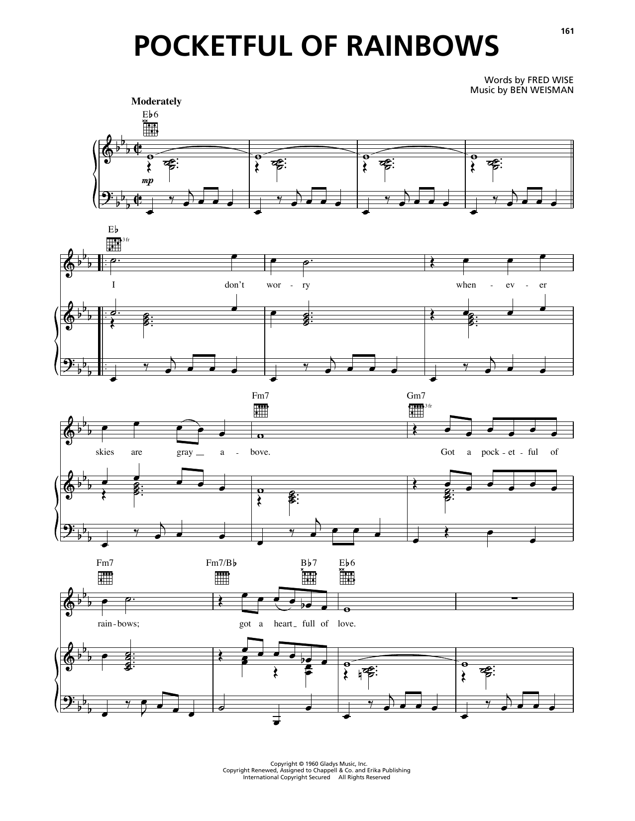 Download Elvis Presley Pocketful Of Rainbows Sheet Music and learn how to play Piano, Vocal & Guitar Chords (Right-Hand Melody) PDF digital score in minutes
