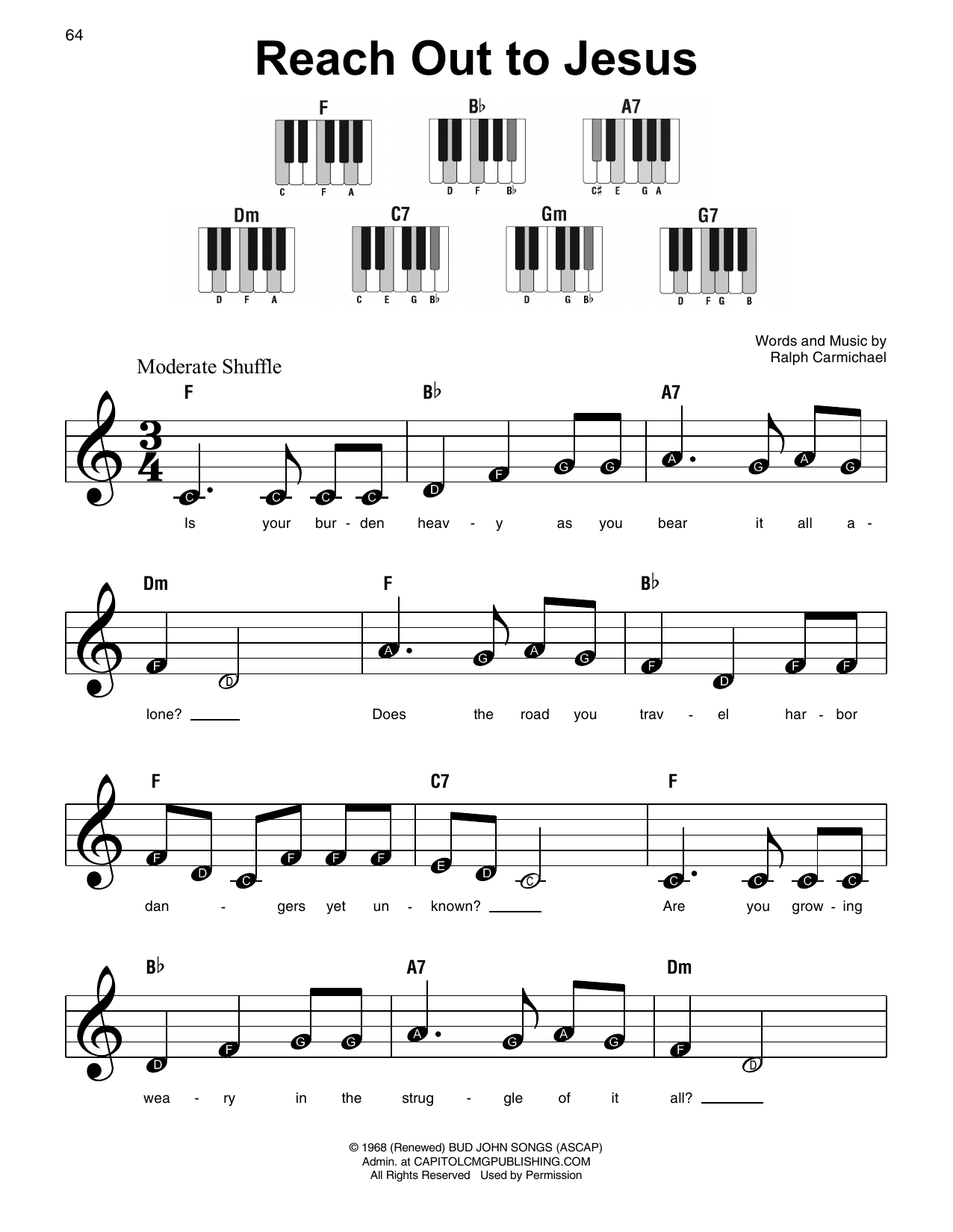 Download Elvis Presley Reach Out To Jesus Sheet Music and learn how to play Easy Guitar PDF digital score in minutes