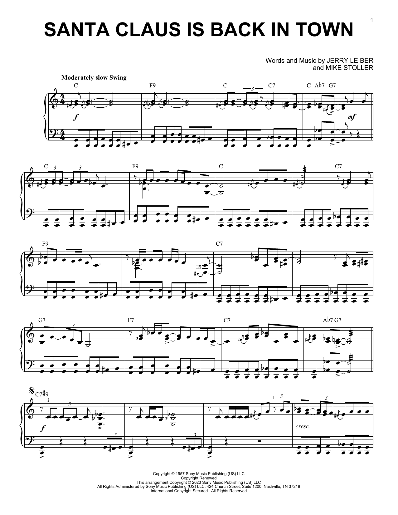 Download Elvis Presley Santa Claus Is Back In Town [Boogie Woogie version] (arr. Brent Edstrom) Sheet Music and learn how to play Piano Solo PDF digital score in minutes