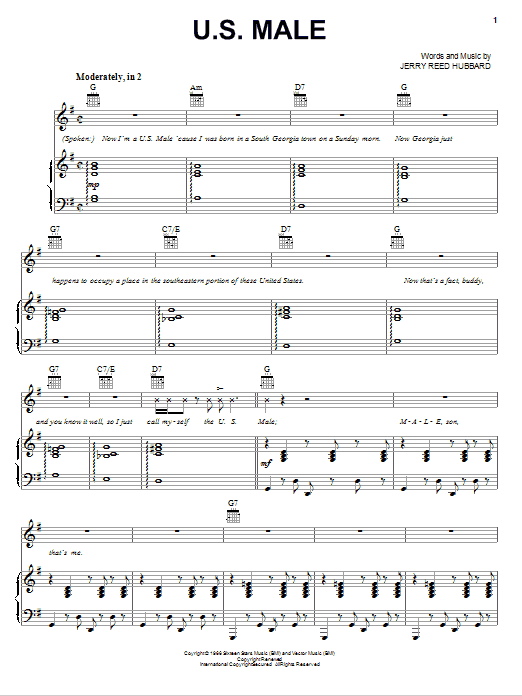 Download Elvis Presley U.S. Male Sheet Music and learn how to play Lyrics & Chords PDF digital score in minutes