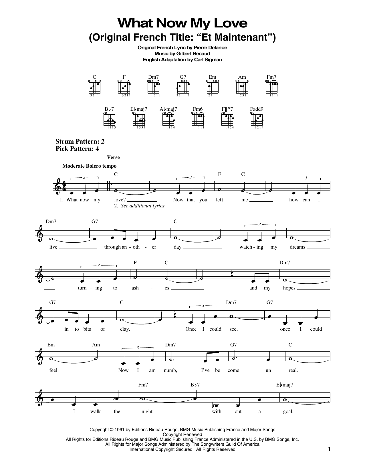 Download Elvis Presley What Now My Love Sheet Music and learn how to play Easy Guitar PDF digital score in minutes